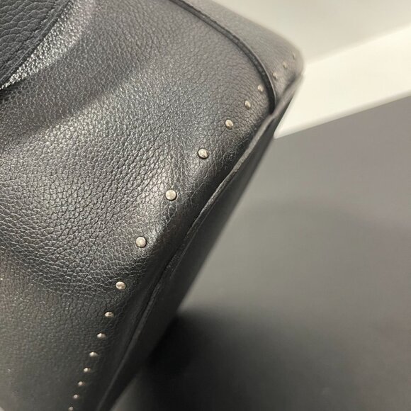 Louis Vuitton Calfskin Lockme Studs Bucket Bag Black (JB1030) - Picture 6 of 10